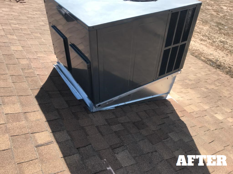 Rooftop installation, alternate view, after replacement